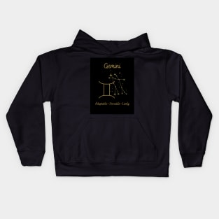 Astrology Collection - Gemini (Symbol & Constellation) Kids Hoodie